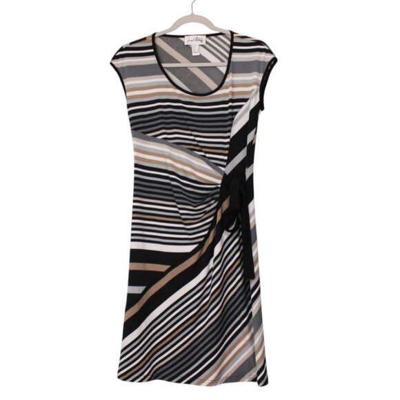 Ribkoff Dress Size 4 Striped Stretch Business Casual Career Workwear Office - Picture 1 of 11